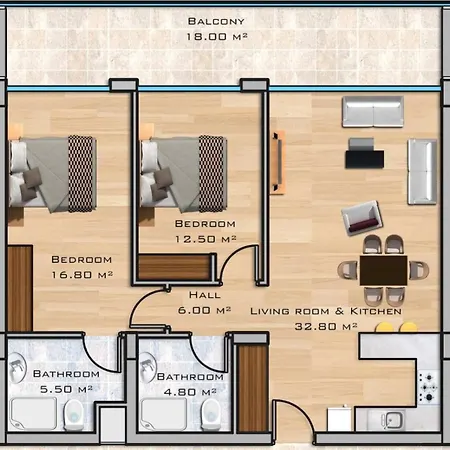 Courtyard 2+1 Long *
